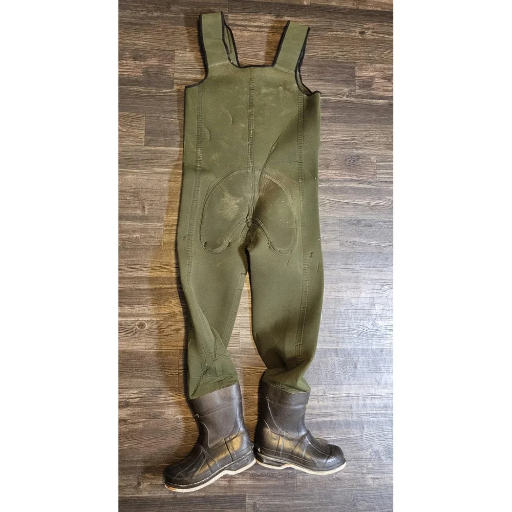 Orvis Neoprene Chest Waders Mens Large Green Felt Sole Thinsulate Fishing